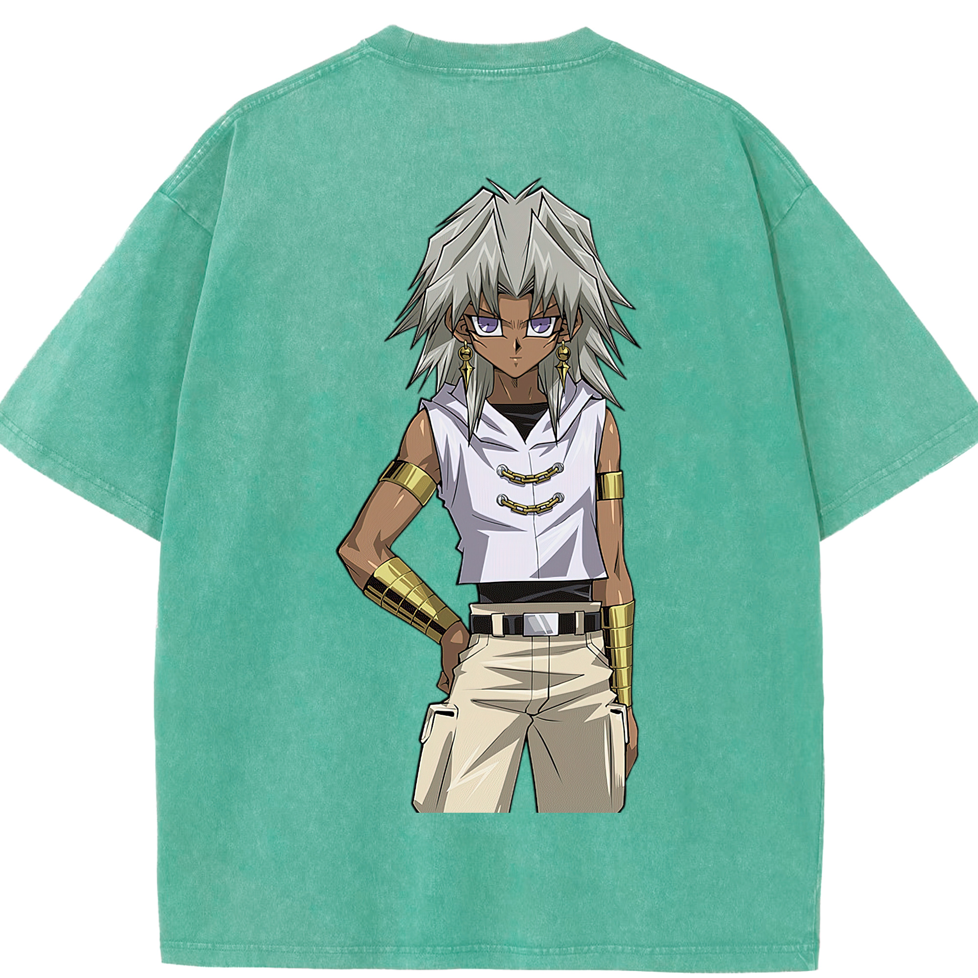 （画像用） 遊☆戯☆王 Yu-Gi-Oh! 綿100% ヴィンテージ風 半袖Tシャツ（背面プリント）